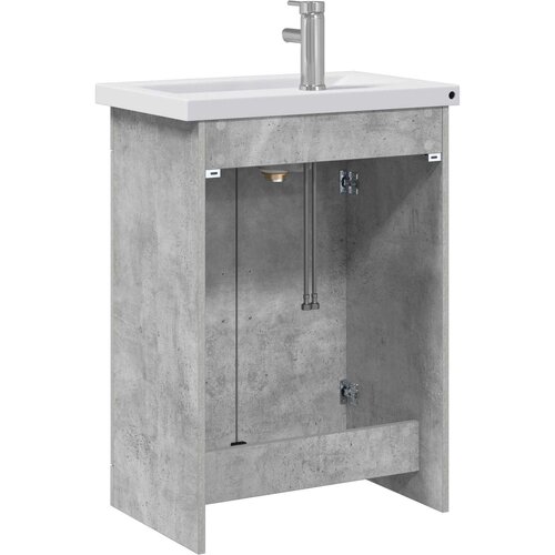  Set namje&amp;scaron;taja za kupaonicu Betonska siva 61 x 40 x 84,5 cm Slike