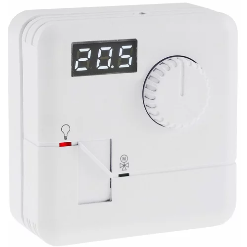 Ct Stenski termostat 7A beli LCD zaslon 5-30°C 110-230V