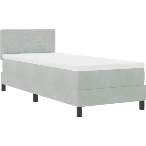  LED Box Spring Krevet Svijetlo siva 80 x 200 cm Bar&amp;scaron;un Slike
