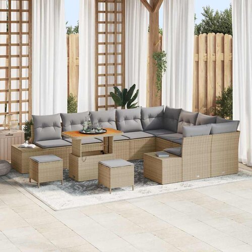  Sjedeća garnitura za vrt 12 kom. poliratan 319 x 234 x 85 cm Slike