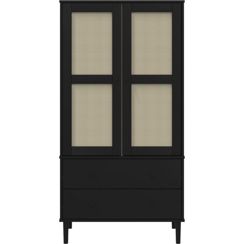  Komoda SENJA izgled ratana 90x55x175 cm masivna borovina Slike