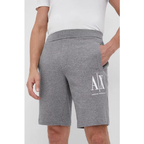 Armani_Exchange Kratke hlače za muškarce, boja: siva
