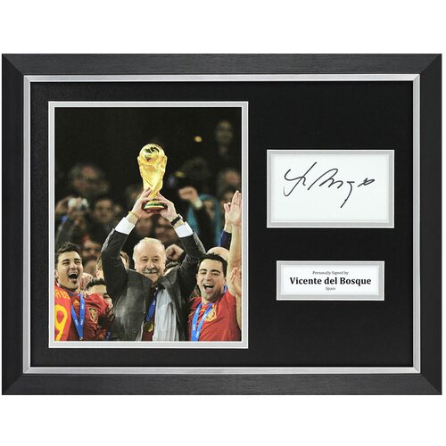  Vicente del bosque signed photo framed 16"x12" spain autograph memorabilia coa Cene