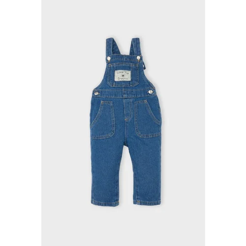 Defacto Baby Boy Label Printed Jean Overalls