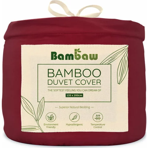Bambaw prevleka za odejo iz bambusa 135 x 200 cm - burgundy
