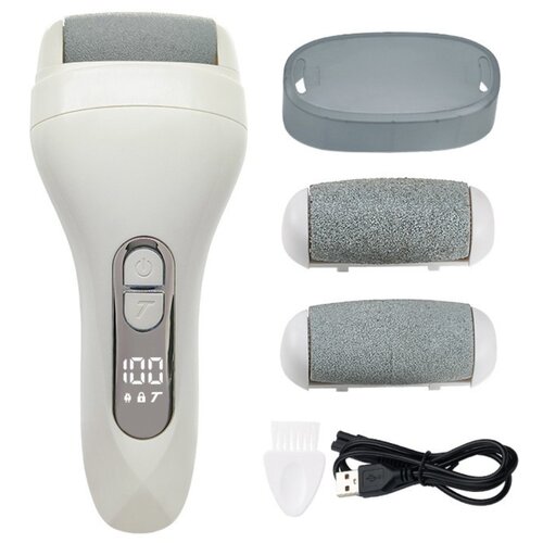 INF USB polnilni električni pilnik za pete z LED zaslonom, 3 hitrosti White, (5000283918) Cene