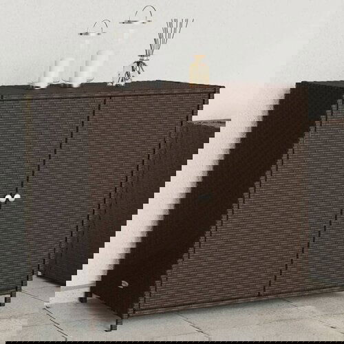 vidaXL Vrtna omara za shranjevanje rjava 83x45x76 cm poli ratan Cene