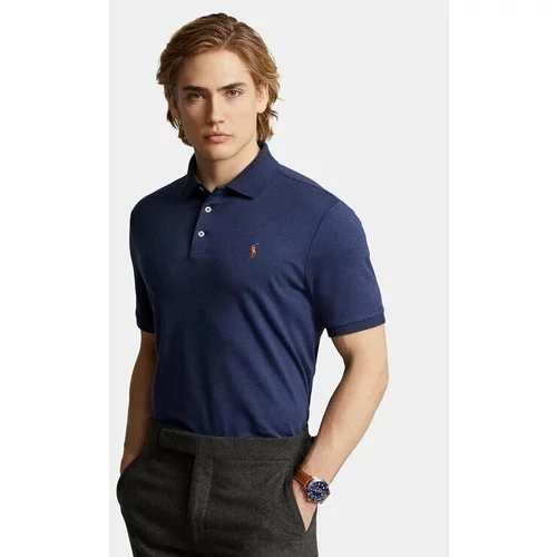 Polo Ralph Lauren Polo majica 710704319033 Mornarsko modra Custom Slim Fit