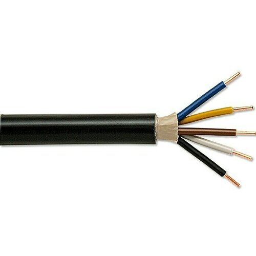  Zemeljski kabel NYY-J 5x2,5 mm² (NYY-J, 5, 2,5 mm², 25 m, Črne barve) Cene