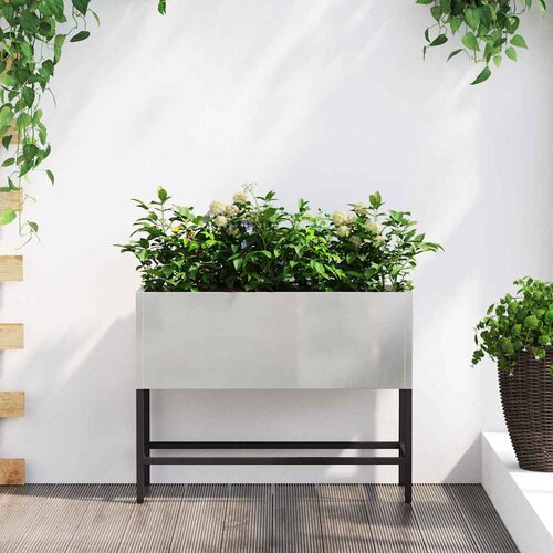  Povi&scaron;eni Vrtni Planter Srebrno 60 x 26 x 45 cm Nehrđajući čelik Cijene