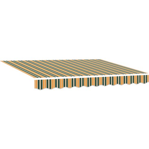 vidaXL Ročna retraktibilna tenda v zeleni in rumeni barvi 350x250 cm Cene