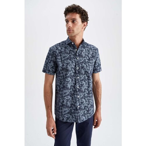 Defacto Regular Fit Patterned Short Sleeve Cotton Shirt Slike