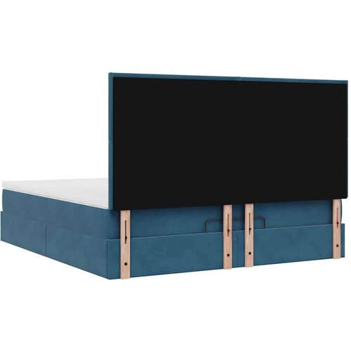 Okvir kreveta s madracima tamnoplavi 160x200cm bar&amp;scaron;unasti Slike