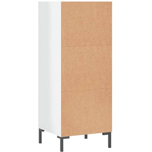  Komoda sjajna bijela 34,5 x 32,5 x 90 cm od konstruiranog drva Slike