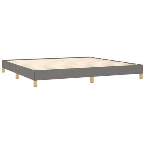  Okvir za krevet bez madraca tamnosivi 200x200 cm od tkanine Slike
