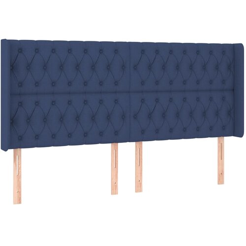 Maison Chic Vzglavna omarica - Nočna omarica - Posteljna omarica z u&scaron;esi modro 183x16x118/128 cm blago, (21709918) Cene