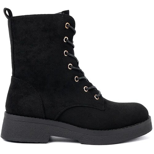 Shelvt Comfortable black workers on a flat sole Slike