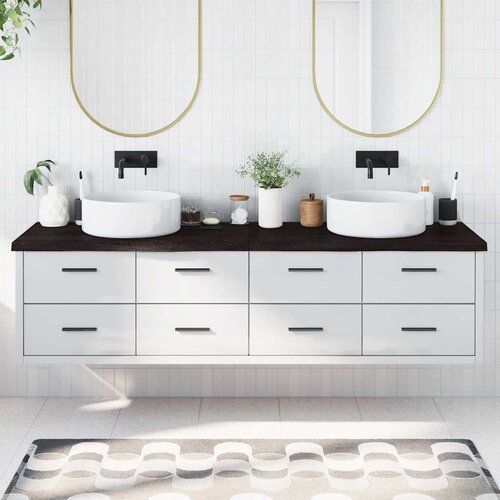  Kupaonska radna ploča tamnosmeđa 200x60x(2-4) cm tretirano drvo Cijene