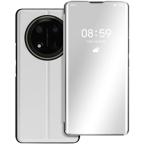 AVIZAR Ohišje za Honor Magic 7 Lite Clamshell Mirror Stand, Srebrna, (5000013339) Cene