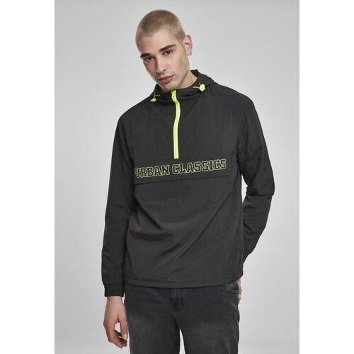 Urban Classics Contrasting tug-of-war jacket black/electric lime Slike