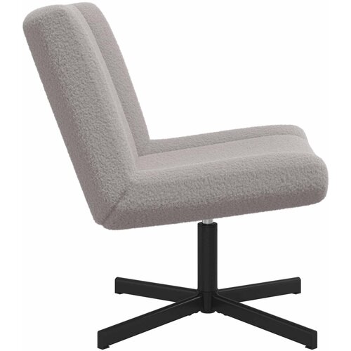  Stolica na kotačiće Svijetlo siva 63 x 75 x 76 cm Janjeća koža Slike
