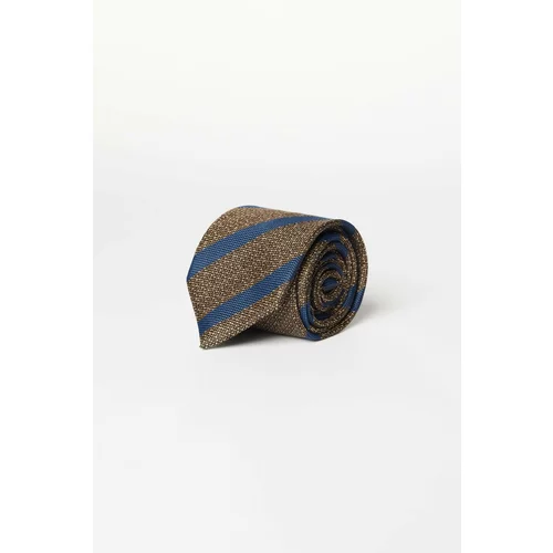 ALTINYILDIZ CLASSICS Men's Brown-dark blue Patterned Tie