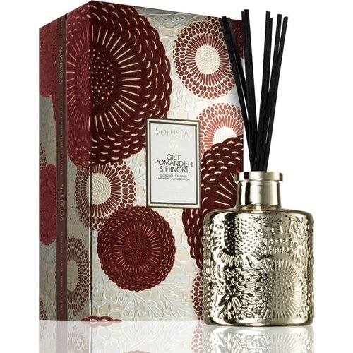 VOLUSPA Japonica Holiday Gilt Pomander &amp;amp; Hinoki aroma difuzor s polnilom 100 ml Slike