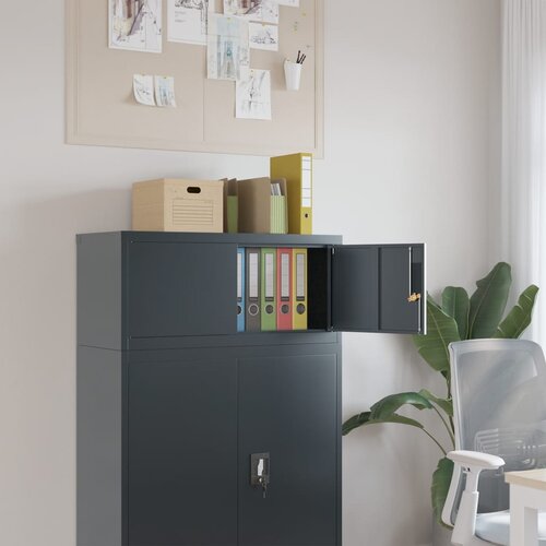 vidaXL Arhivska omara antracitna 90x40x40 cm jeklo Cene