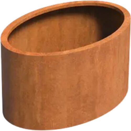 ADEZZ Cvetlično korito iz jekla Corten brez dna - elipsasto - 120 x 80 x 60 cm Slike
