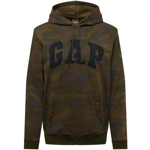 GAP Sweater majica grafit siva / kaki / maslinasta / crna