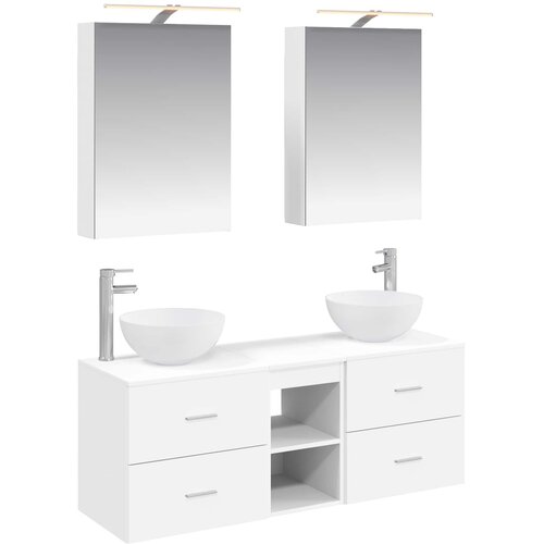  Set namje&amp;scaron;taja za kupaonicu 5 pcs Bijela Slike