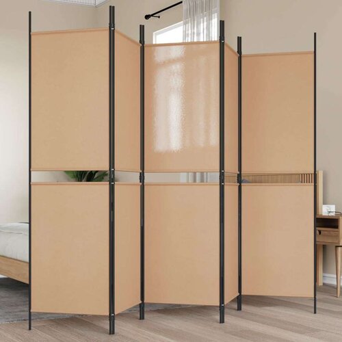 5-Panel Razdjelnik Bež 250 x 180 cm Tkanina - Bež 250 x 180 cm Cene
