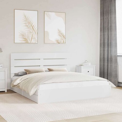  Krevet s od storage Bijelo 180 x 200 cm Konstruirano drvo Cene