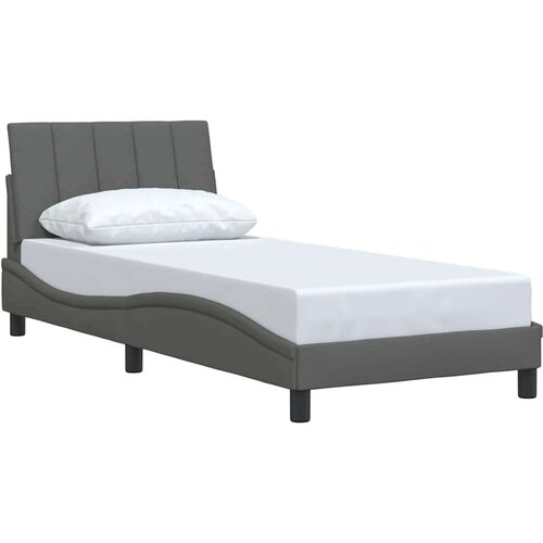 VidaXL Okvir za krevet bez madraca tamnosivi 90x200 cm od tkanine Slike