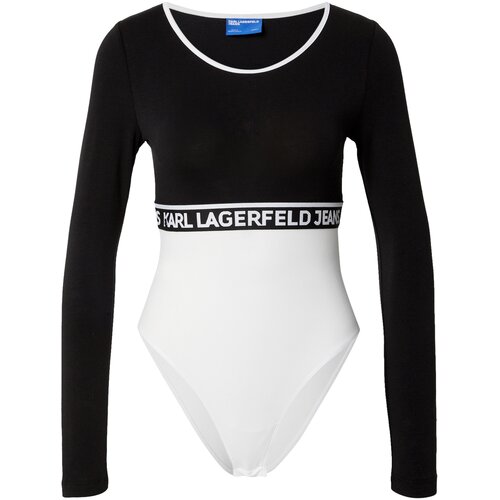 Karl Lagerfeld jeans Bodi majica crna / bijela Slike