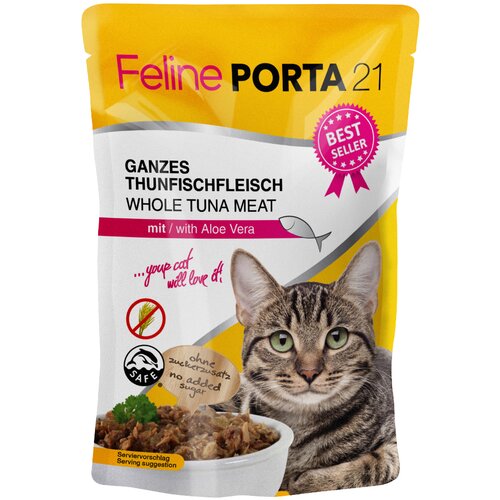 Porta Feline 21 vrečke 6 x 100 g - Tuna z aloe vero Slike
