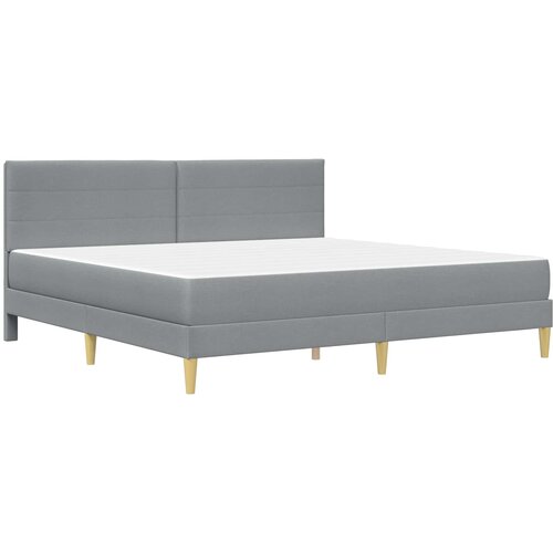  Okvir kreveta s madracem Svijetlo siva 180 x 200 cm tkanina Slike