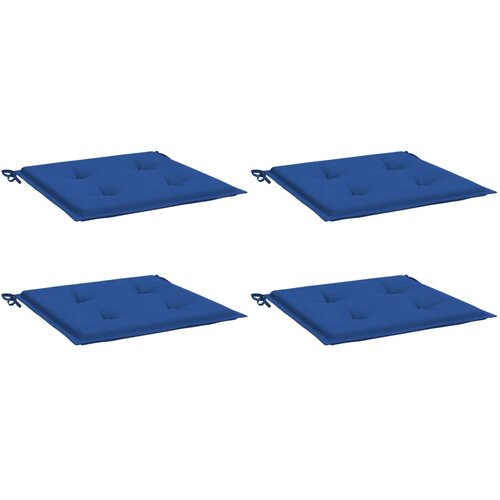  Jastuci za vrtne stolice 4 kom plavi 50 x 50 x 4 cm od tkanine Slike