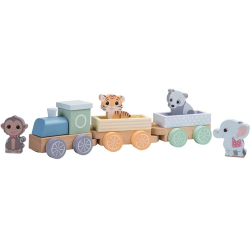 Jouéco The Wildies Family Trainset with Animals set za djecu 18 m+ 7 kom