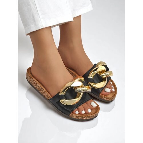 Resti Royalfashion Black women's flip-flops with ornament in Fixci Cene