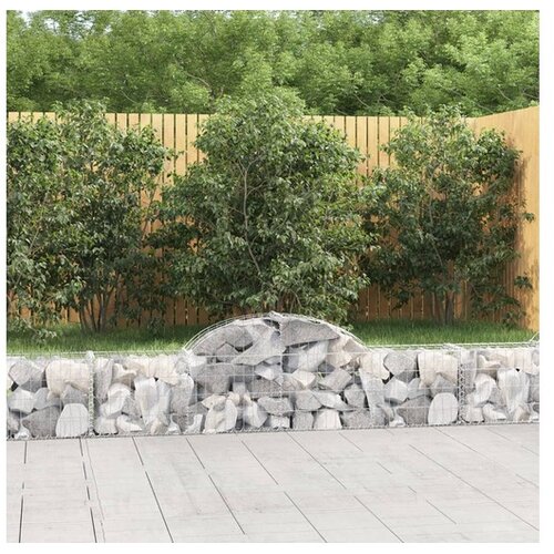  Lučne gabionske ko&scaron;are 4 kom 200x30x40/60 cm pocinčano željezo Cijene