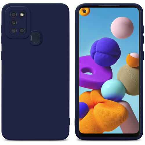Cadorabo Case, združljiv s Samsungom v tekoči temno modri barvi - za&scaron;čitni pokrov iz fleksibilnega silikona TPU, (20617447) Cene
