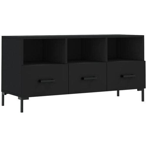 Maison Chic TV omarica - TV enota - Televizijska omarica črna 102x36x50 cm inženirski les, (21700619) Slike