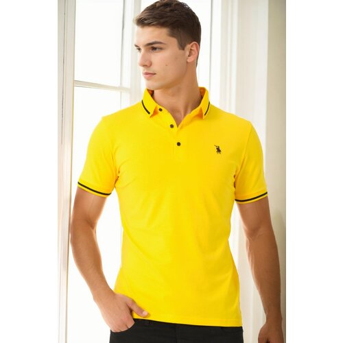 Dewberry T9586 MEN'S POLO NECK T-SHIRT-YELLOW Cene