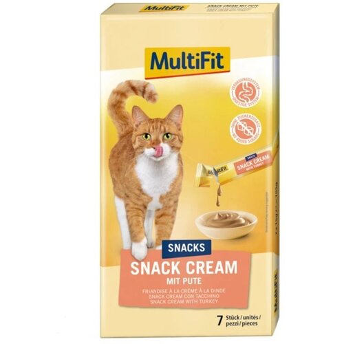 MultiFit pribolj&scaron;ek za mačke Snack-Cream puran in mačja trava 7x15 g Cene