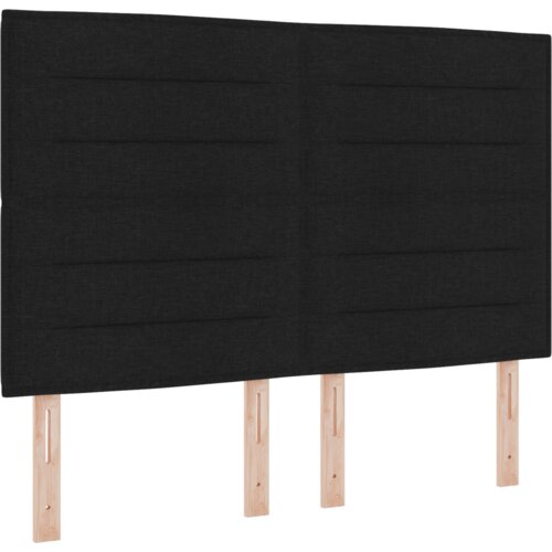 Box spring krevet s madracem Crna 140 x 190 cm tkanina - Crna 140 x 190 cm Dizajn linija Slike
