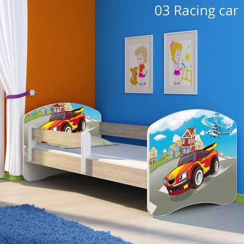  Dječji krevet ACMA s motivom, bočna sonoma 160x80 cm 03 Racing Car Cijene