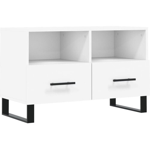 Maison Chic TV omarica - TV stojalo - Televizijska omarica bela 80x36x50 cm inženirski les, (21698671) Slike