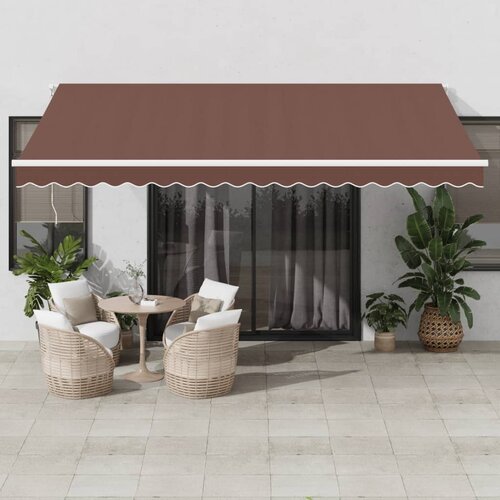 vidaXL Avtomatsko zložljiva tenda rjava 450x350 cm Cene