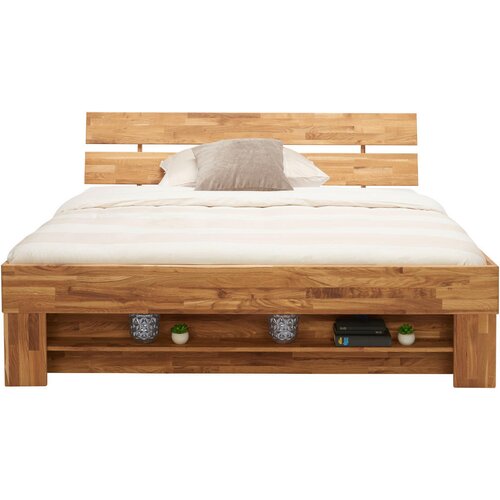 CARRYHOME POSTELJA 180 cm x 200 cm , les divji hrast Slike